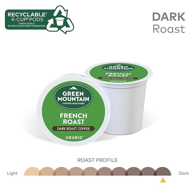 Green Mountain Coffee Roasters French Roast Keurig K-Cup Pods Dark Roast Coffee 96 Count