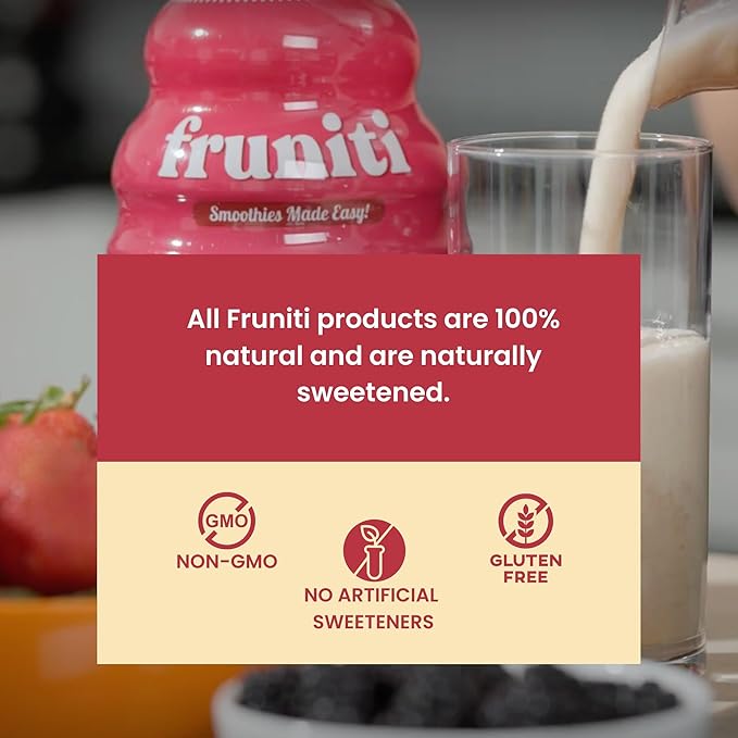 Fruniti Superfruit Medley Smoothie Mix - Antioxidant All-in-One Delicious - Tumeric Acai Goji Elderberry Blueberries Pomegranate Grape Skin Apple &amp Pineapple - Makes 24 Smoothies