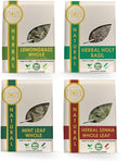 Pride Of India | Herbal Tea Lovers Set 14.12 oz (400 gm) | Includes Lemongrass Whole Tulsi/Holy Basil Leaf Whole Senna Herbal Whole Mint Whole