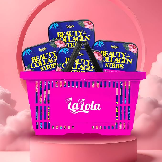 LALOLA Beauty + Collagen Strips – Mango Flavor | Collagen Peptides &amp Vitamin E for Radiant Skin Hair &amp Nails (30 Strips)