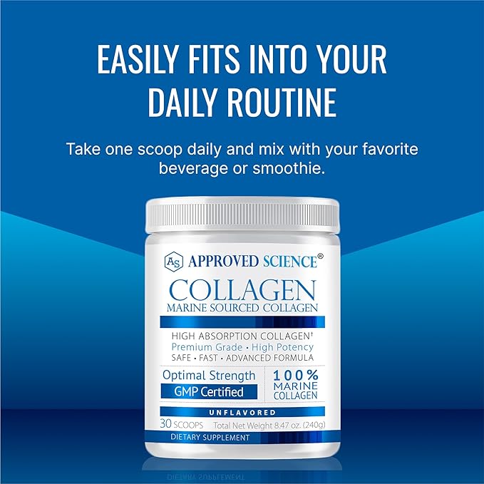 Approved Science Collagen Powder - Skin and Hair- 30 Scoops - One Month Supply