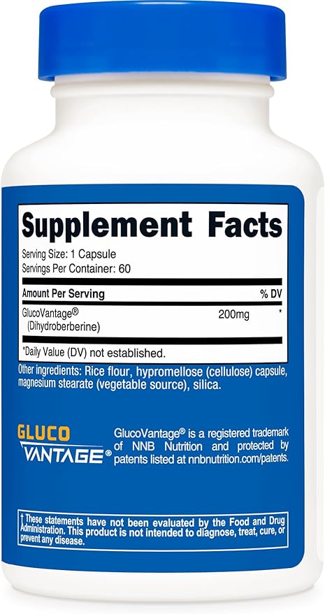 Nutricost Dihydroberberine Capsules (200mg 60 Capsules) - More Bioavailable Metabolite of Berberine
