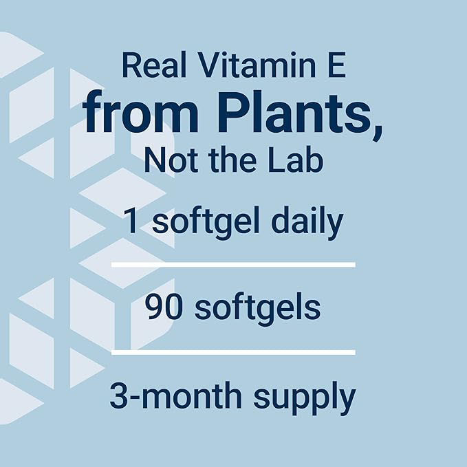 Life Extension Super Vitamin E 268 mg (400 IU) Non-Synthetic Vitamin E Supplement Promotes Whole-Body Health Gluten-Free Non-GMO 90 softgels