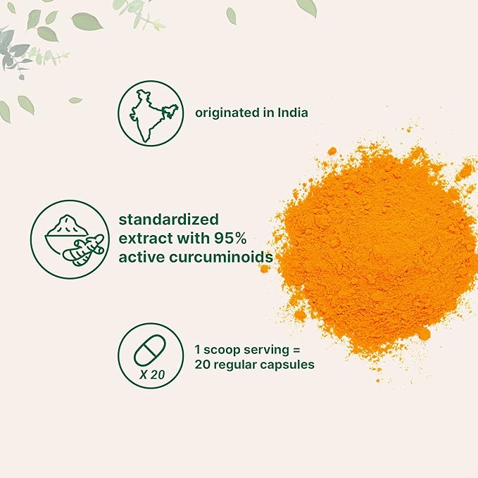 Micro Ingredients Turmeric Curcumin Powder 100 Grams Non-GMO India Origin and Vegan Friendly