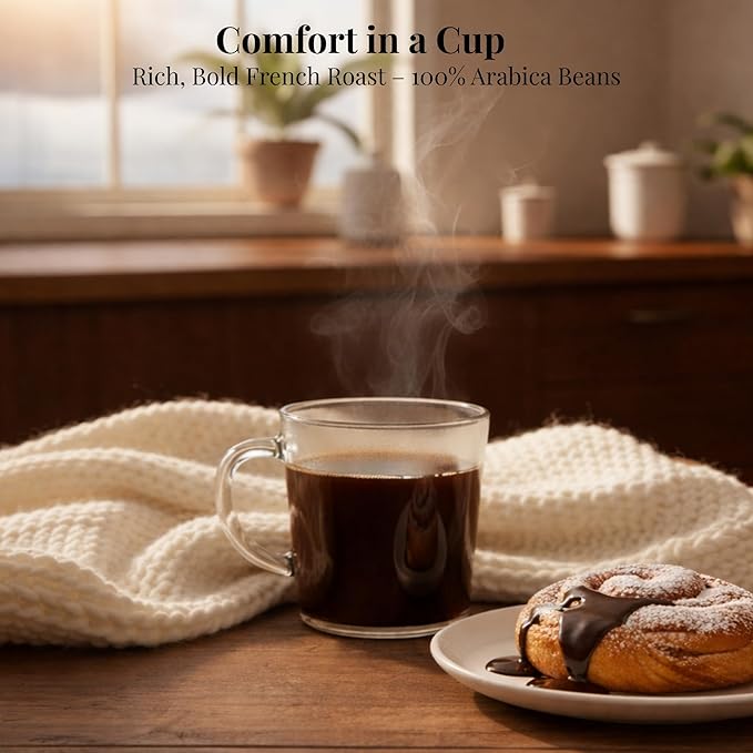 Sleepy Bear Pere Marquette French Roast Ground Coffee – Bold Dark Roast Arabica Michigan-Made Rich Flavor No Bitterness No Sugar Added 16oz Recloseable Bag (1 16 oz)