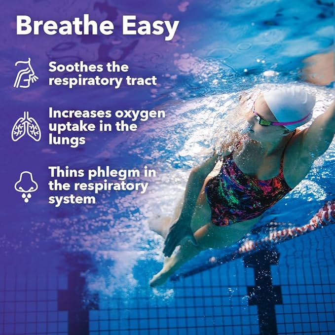 Lung Capaci-T - Respiratory Support Supplement - CoQ10 N-Acetyl Cysteine Boswellia Eucalyptus Mullein Green Tea Nettle &amp Peppermint - Increases Oxygen Capacity &amp Reduces Mucus - 90 Capsu
