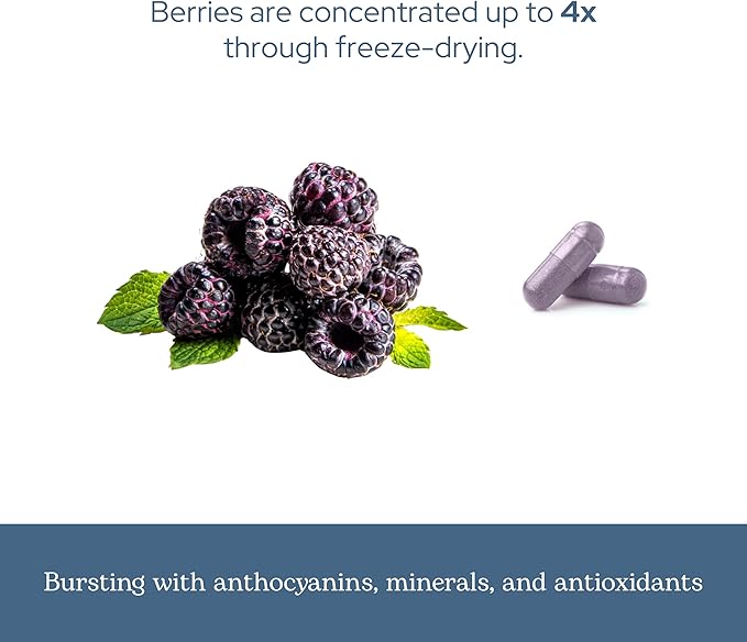 Eclectic Herb - Black Raspberry Capsules | Vegan Superfood Supplement | Nutrition Vitamins + Minerals | Antioxidant + Immune Support | US-Grown Natural Non-GMO Gluten Free (90 CT | 300 mg)