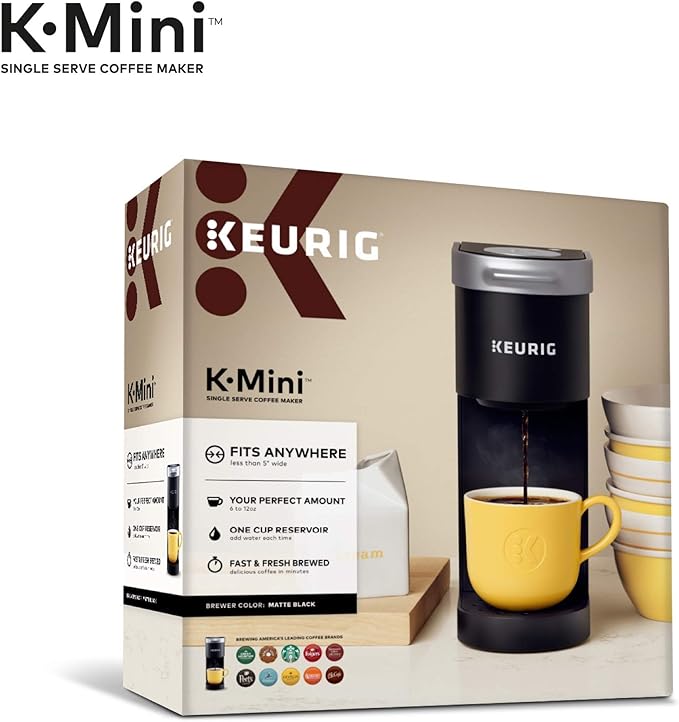 Keurig K-Mini Single Serve Coffee Maker with Green Mountain Coffee Roasters Nantucket Blend Medium Roast 32 ct K-Cup Coffee Pods