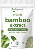 Micro Ingredients Organic Bamboo Extract Powder 8oz (378 Servings) | Bamboo Plant Silica &amp Mineral Supplements | Natural Stem &amp Leaf Extract | Non-GMO Gluten Free Vegan Friendly