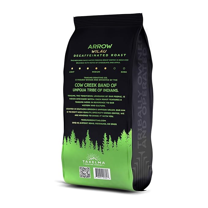 Takelma Roasting Co. Ground Wilaw Decaf LightBold and Intense Flavor 100% Arabica Beans Perfect for Espresso and Drip Coffee Makers 2 lbs.