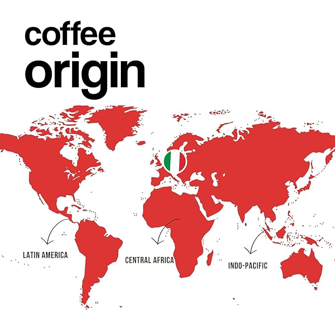 Dongiò Caffè Espresso Roma - 50 Easy Serving Espresso Pods (ESE 44mm) – Med-Dark Roast Coffee (Intensity 7/10) - Roasted and Blended in Italy