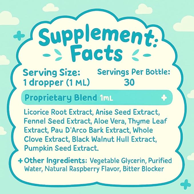Ellora Gut Cleanse Drops Gentle Gut and Colon Support for Black Walnut Hull Wormwood Clove Oregano Licorice Root | 30 Servings
