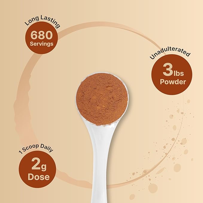 Organic Ceylon Cinnamon Powder 3lbs | True Sri Lanka Bark Source – Freshly Ground Sticks – Raw Cinnamon Spice Flavor &amp Aroma – Non-GMO Filler Free No Gluten