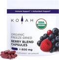 KOYAH - Organic Berry Blend Capsules – 600 mg - Freeze-Dried 100% Pure Antioxidants &amp Polyphenols - 60 Capsules
