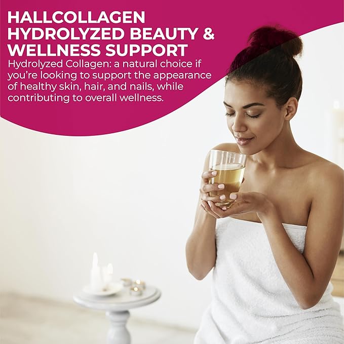 Hallusa Natural COLAGENO LIQUIDO HIDROLIZADO MAS VITAMINAS C | Collagen Pro Vitality Plus Vitamin C | Liquid Hydrolyzed Collagen 16oz with Vitamin C | Healthy Hair Skin Nails Bone &amp Joint Suppo