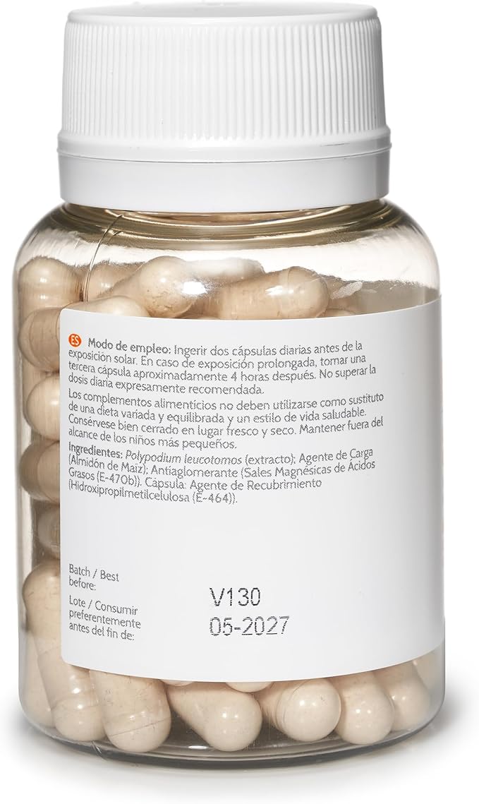 CANTABRIA LABS Heliocare Dietary Supplement: 240mg Polypodium Leucotomos Extract Pills - Antioxidant Rich Formula with Fernblock and PLE Technology - 60 Veggie Capsules