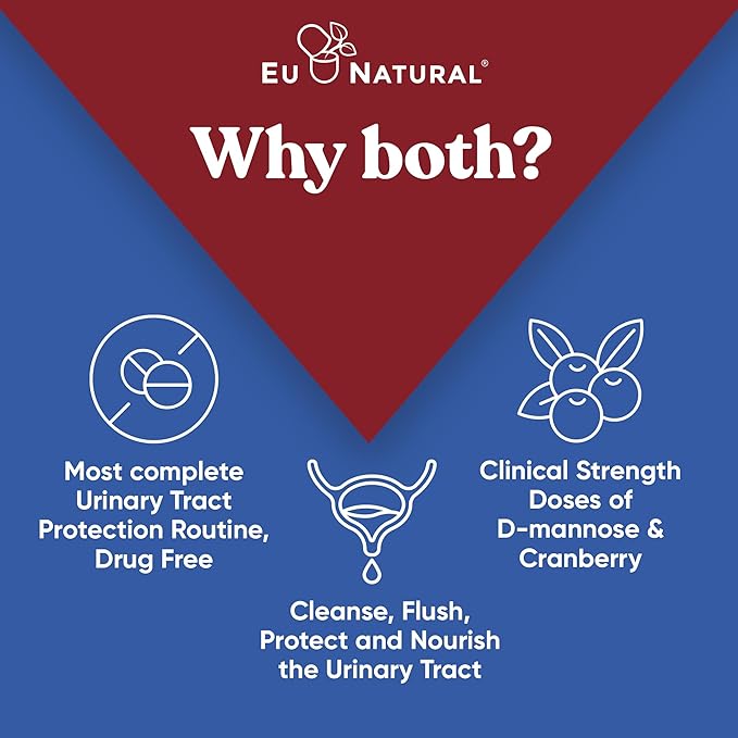 Urinary Tract Supplement Duo Urinary Harmony + Killer Cranberry UT Defense blends D-mannose &amp Hibiscus + Cranberry Pine Bark Propolis &amp Vitamin D Clinical Strength Ingredients 2 X 60 ct