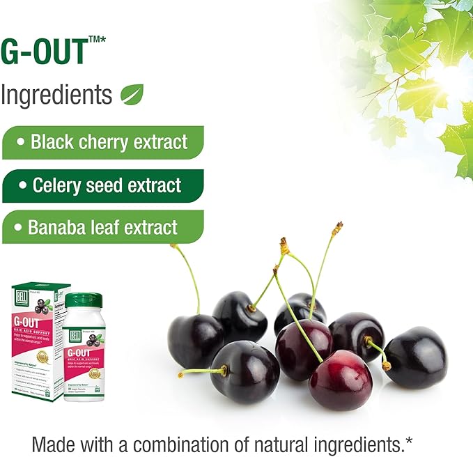 Bell G-Out Uric Acid Cleanse | Recommended for Gout - A Unique Blend of Herbal Extracts That Helps Maintain Uric Acid Levels Within The Normal Range Uric Acid Relief Uric Acid Flush| 60 Capsules