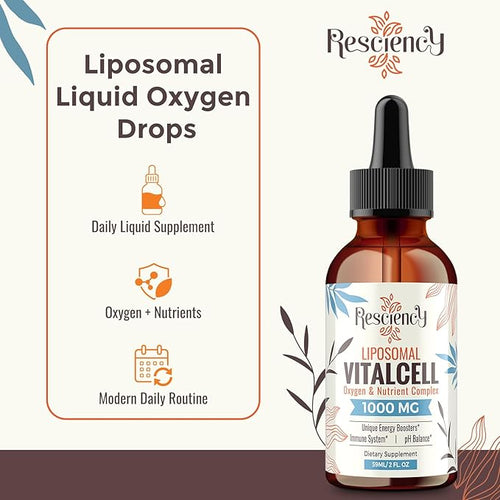 13-in-1 Liquid Oxygen Boost &amp Nutrient Supplement Liposomal Optimized-Delivery Blend with Trace Minerals Amino Acids CoQ10 B Vitamins &amp Fulvic Acid Daily Wellness Liquid Oxygen Drops 2 f