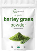 Organic Barley Grass Powder 16 Ounces | US Grown | Rich in Vitamins Minerals Fibers &amp Antioxidants | Superfood Greens Mix for Immune Health and Digestion Support | Non-GMO