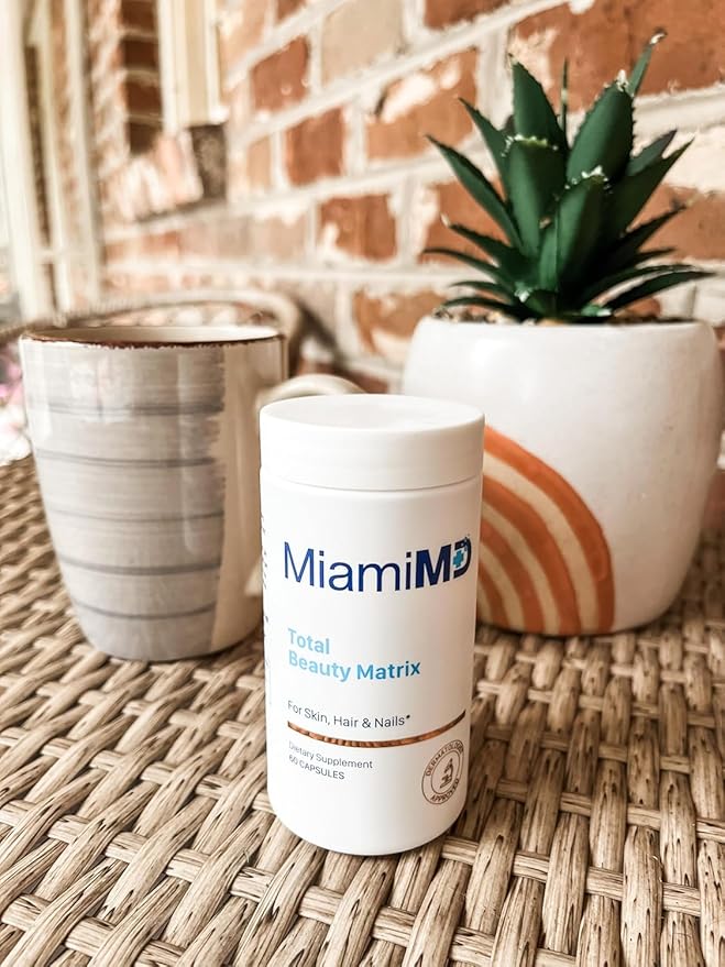 MiamiMD Total Beauty Matrix Collagen Supplements for Women - Collagen Capsules with Vitamin C for Hair Skin and Nails - Cruelty Free - (60 Capsules) - 6 Pack