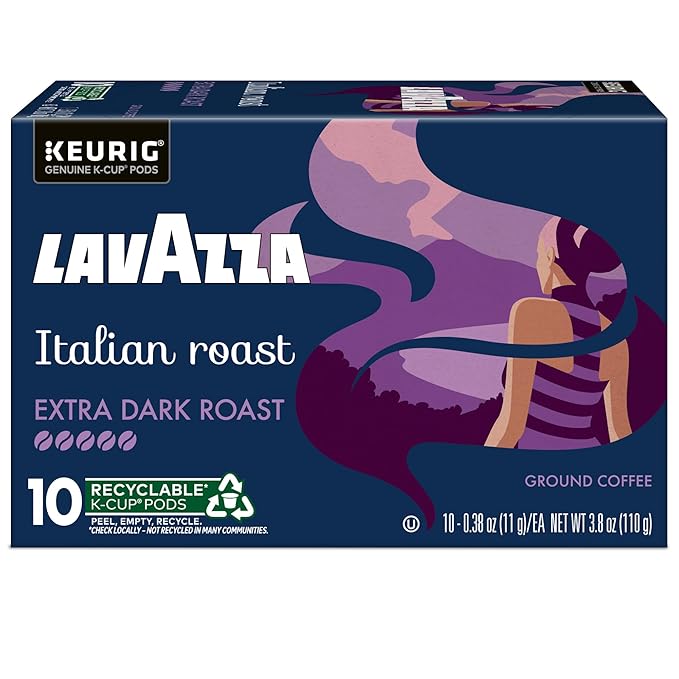 Lavazza Italian Roast Keurig Single Serve K-Cup Pods 60ct (6 Packs of 10)