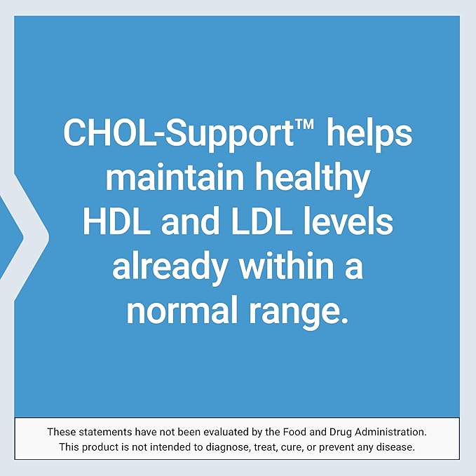 Life Extension CHOL-Support™ Helps Maintain Already Healthy Cholesterol Heart Health Artichoke Leaf Extract Vitamin B5 pantethine Gluten-Free Non-GMO Vegetarian 60 Capsules