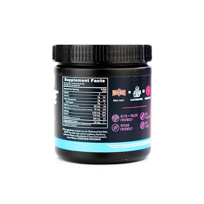 REDMOND Re-Lyte Electrolyte Drink Mix Mixed Berry 30 serving SMALL 6.88oz jar