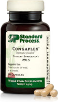Standard Process Inc. Congaplex Thymus Gland Support Supplement Support Immune Health with Calcium Lactate Magnesium Vitamin C &amp Vitamin A Immune System Aid with Mushroom Powder - 90 Capsules