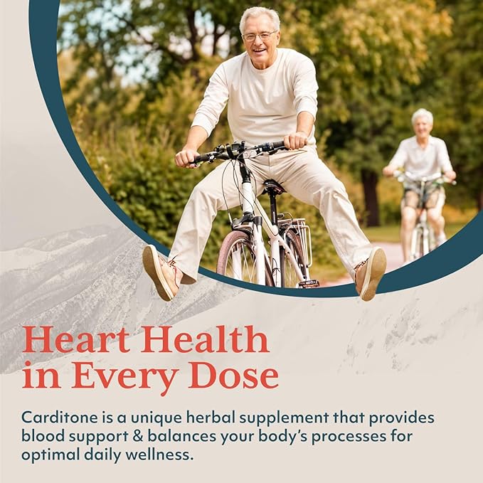 ruved Carditone - Natural Heart Health Supplement for Women &amp Men BP Formula Holistic Heart Support with Rauwolfia Arjuna Calcium and Magnesium - 30 Vegetarian Caplets (Pack of 1)