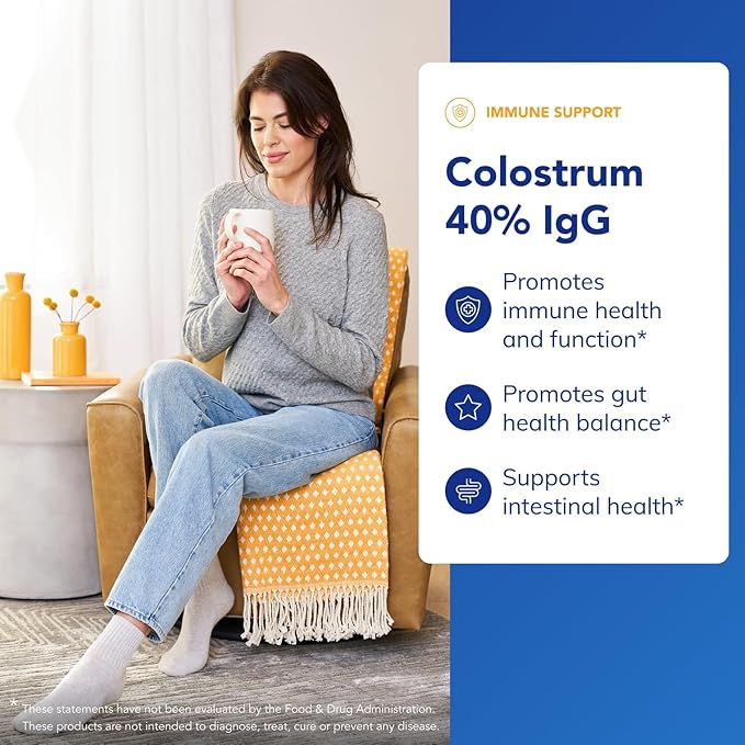 Pure Encapsulations Colostrum | 40% IgG Highly Concentrated Immune Support | 180 Capsules
