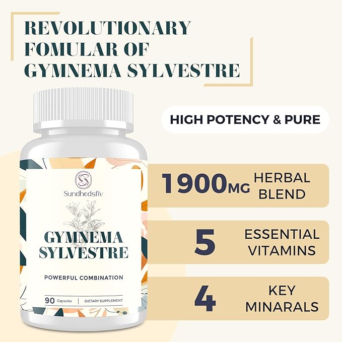 16 in 1 Blxxd Sugr Effective Gymnema Sylvestre Supplement 2100MG | with Berberine Cinnamon Bitter Melon | Vitamins Magnesium &amp Chromium | 90 Vegan Capsules