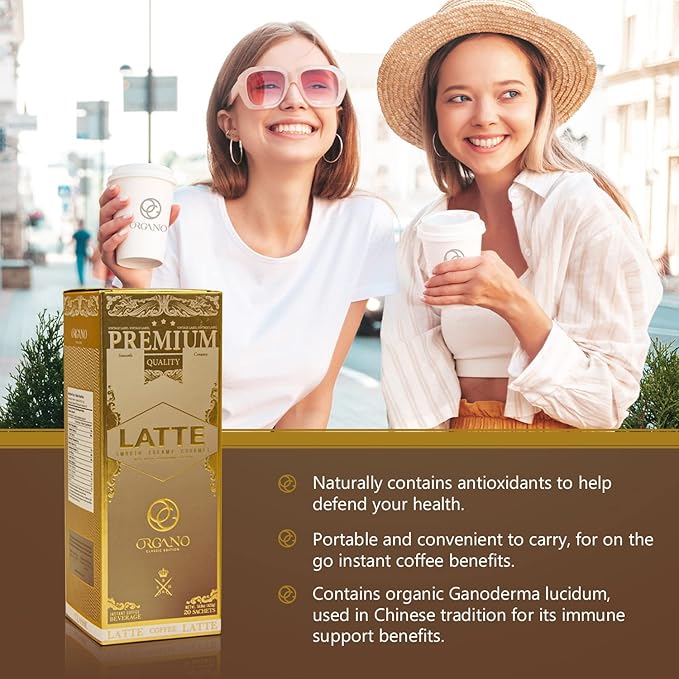 3 Boxes ORGANO Gourmet Cafe Latte100% Certified Ganoderma Lucidum (60 Sachets)