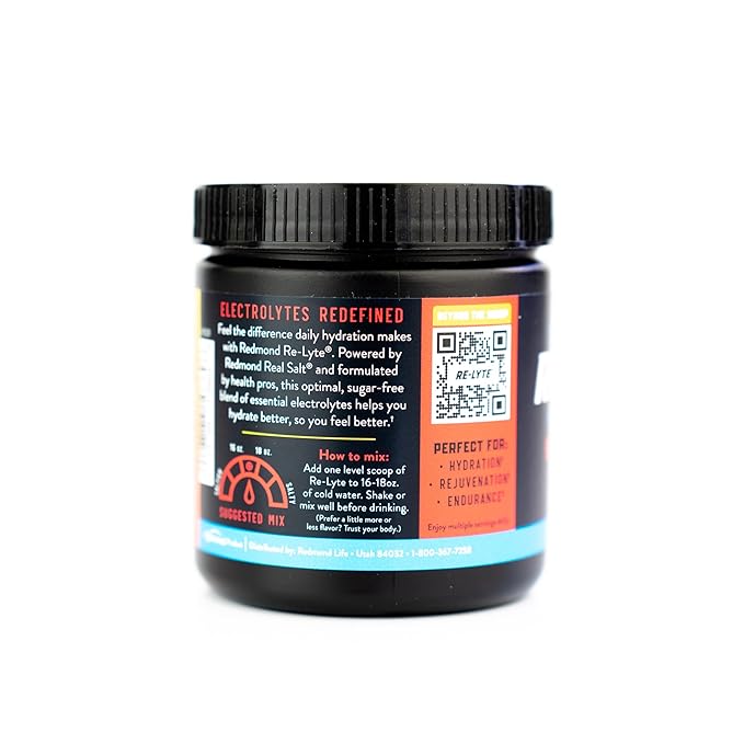 REDMOND Re-Lyte Electrolyte Drink Mix Strawberry Lemonade 30 serving SMALL 6.88oz jar
