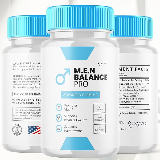 (2 Pack) Men Balance Pro Capsules Official M.E.N. Balance Pro Pills with All Natural Ingredients Advanced Health Support Supplement with Maximum Strength Active Lifestyle Vitamins (120 Capsules)