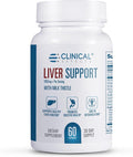 Clinical Effects: Liver Support - Natural Milk Thistle and Zinc Supplement - 60 Veggie Capsules - Helps Detox and Cleanse The Liver - Supports Liver Function and Digestive Health - Made in The USA