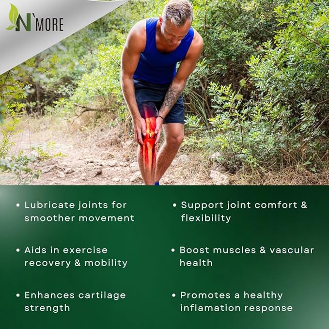 N'More Avocado Soybean Unsaponifiables Joint Health Supplement 400 mg Non-GMO Dairy Gluten &amp Shellfish Free 60 Day Supply One Capsule Per Day
