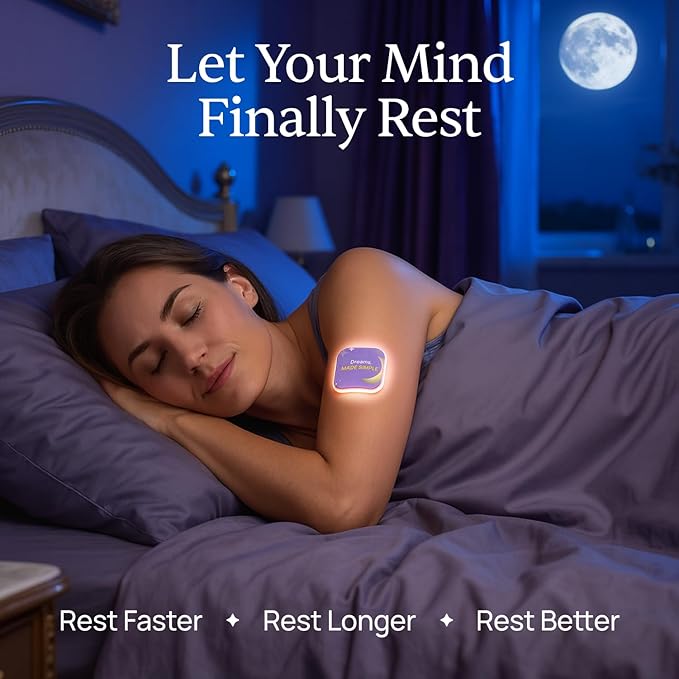 Zerava Sleep Patch For Adults | Natural Sleep Aid For Tired Adults &amp Busy Parents | Comfort Feel That Holds All Night | 8-Hour Slow Release | Non-Habit Forming | Easy On &amp Off | 28 Patches | L