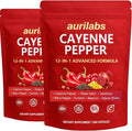 Aurilabs Cayenne Pepper softgels - Vitamin D3+K2 Complex Circulation Support Formula with Capsaicin &amp Botanicals Vegetarian Non-GMO Softgels for Daily Wellness (2)