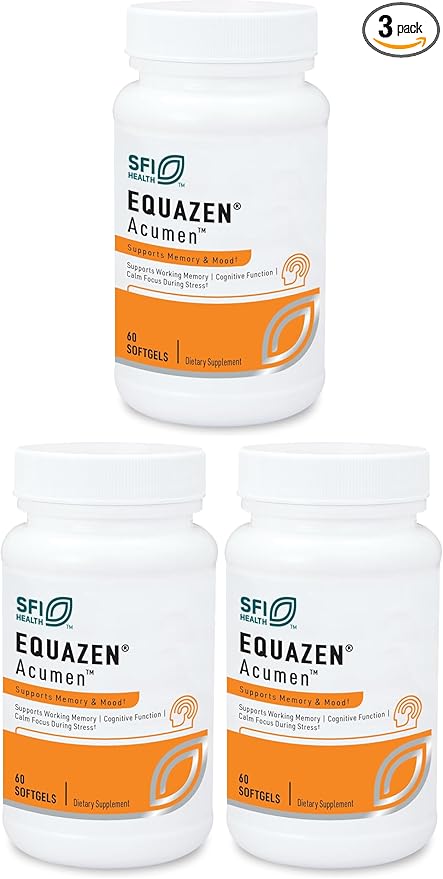 Klaire Labs SFI Health Acumen - Cognitive Support Supplement with Bacopa Monnieri Extract - Memory Support - Gluten-Free &amp Hypoallergenic Bacopa Capsules for Adults &amp Kids 7+ (60 Capsules) (Pa