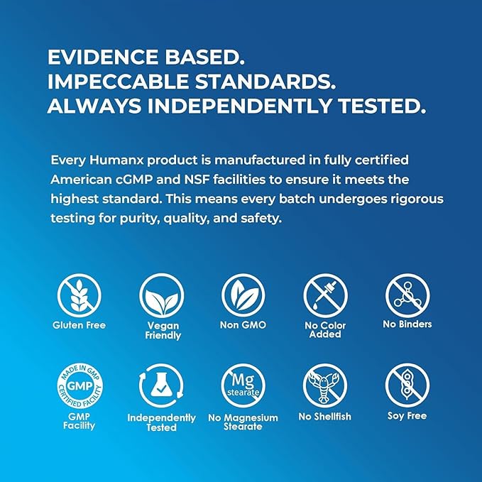 HUMANX Artemisinin 505mg with Bioperine for Greater Absorption - Supports Healthy Aging Digestion and Immunity - USA Third Party Tested - Vegan Non-GMO - Artemisia Annua - Sweet Wormwood Extract
