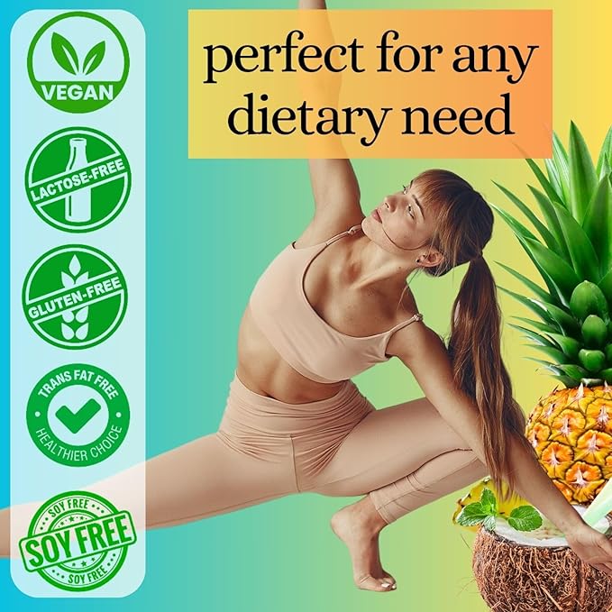 DrinkFit Fruit Smoothie | Real Fruit Puree Low Sugar Gluten:Free &amp Non:GMO Pina Colada Smoothie Mix : Makes 32 Smoothies 64 Fl Oz (Pina Colada)