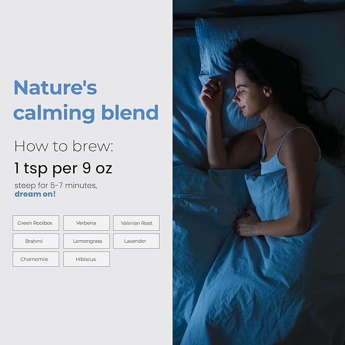 Michelle Peiret Sweet Dreams Sleep Tea Sleepy Blend Natural Bedtime Tea for Restful Nights Raspberry Flavored 15 Servings