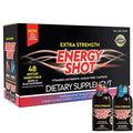 Extra Strength Energy Shot 48 Bottles (2 fl oz Each) – Sugar Free Liquid Energy Supplement with Caffeine (Pack of 1)
