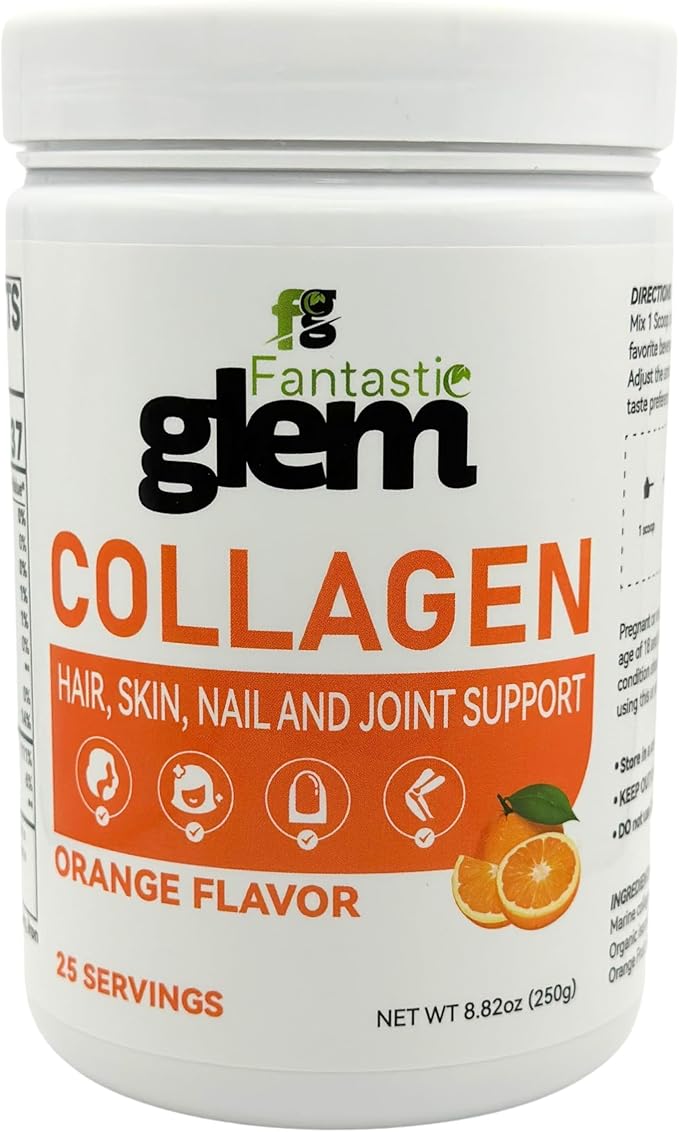Collagen Powder – Support Skin Suppleness Strengthens Hair Development Helps Maintain Flexible Joints - GMO Soy and Gluten Free - 25 Servings 250g