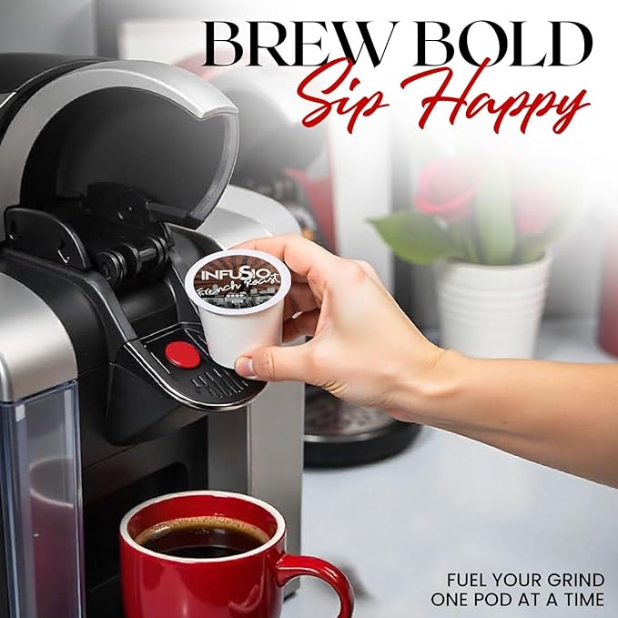 InfuSio Coffee Pods Variety Pack – 96 Count 12 Sophisticated Medium &amp Dark Roast Blends Crafted Blends Collection – Premium Single-Serve Coffee Compatible with Keurig K-Cup 2.0 Brewers