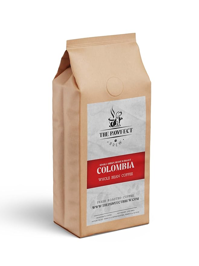 Dog Lover's Coffee – Colombia Single-Origin Medium Roast by The Pawfect Brew | Washed &amp Sun-Dried Medium Acidity &amp Smooth Body | 25% of Profits Donated to Animal Rescue | Drip Coffee 2LB