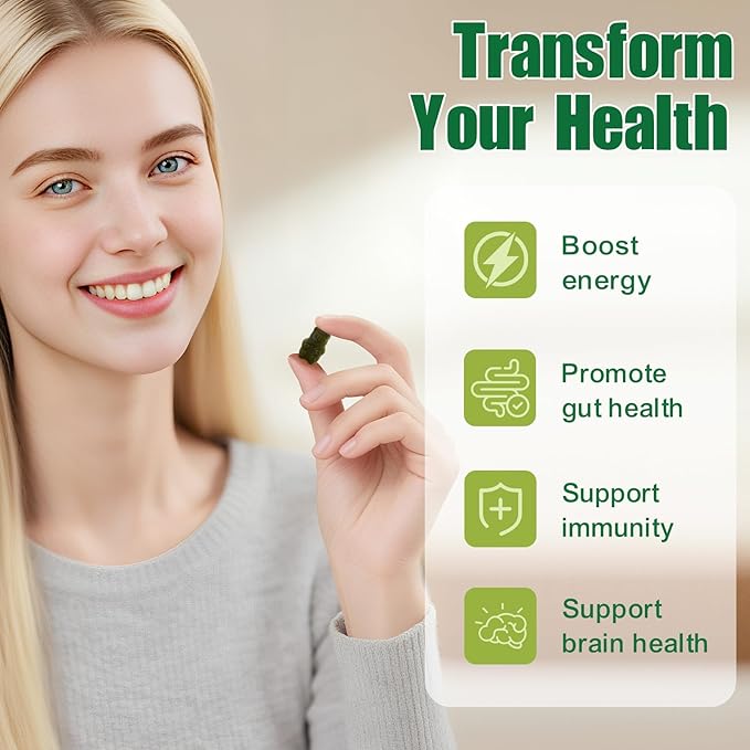 Greens Daily Gummies Superfood Fruits and Veggies Blend with Spirulina Chlorella Prebiotics &amp Fiber Adaptogens Multivitamin Supplement for Women &amp Men Digestive Health Non-GMO 240 Count