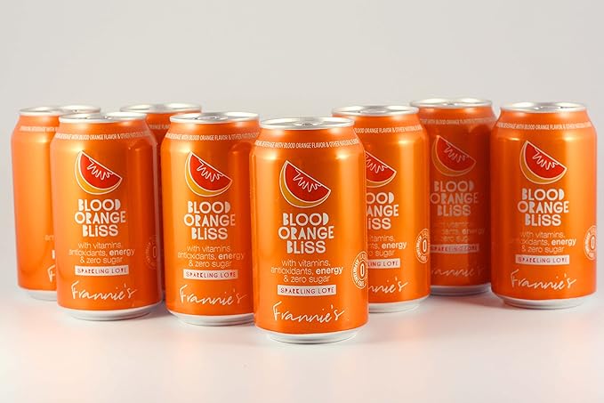 AmishTastes Frannie’s Blood Orange Bliss Sparkling Beverage Protected With High-Density Foam 12 Oz. (Case of 24)