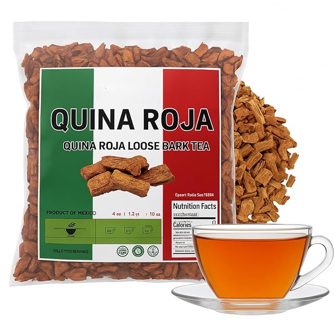 1LB Quina Roja Herbal Tea (Red Cinchona Bark Red Quina) - Crafted By Nature - 100% All Natural Fresh Vegan Tea IMPORTED FROM MEXICO 16oz